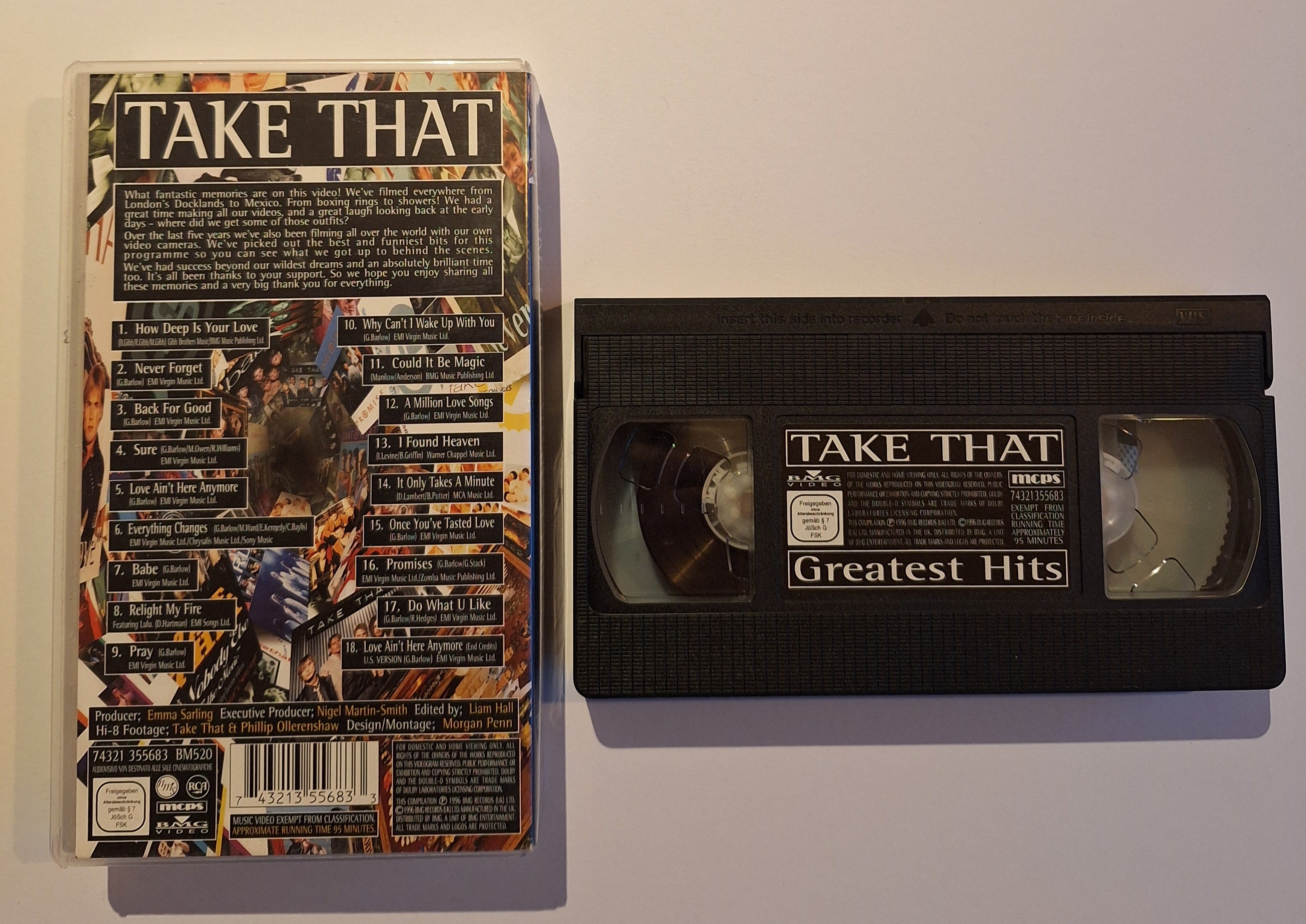 VHS CASSETTE: Take That "Greatest Hits" 1996