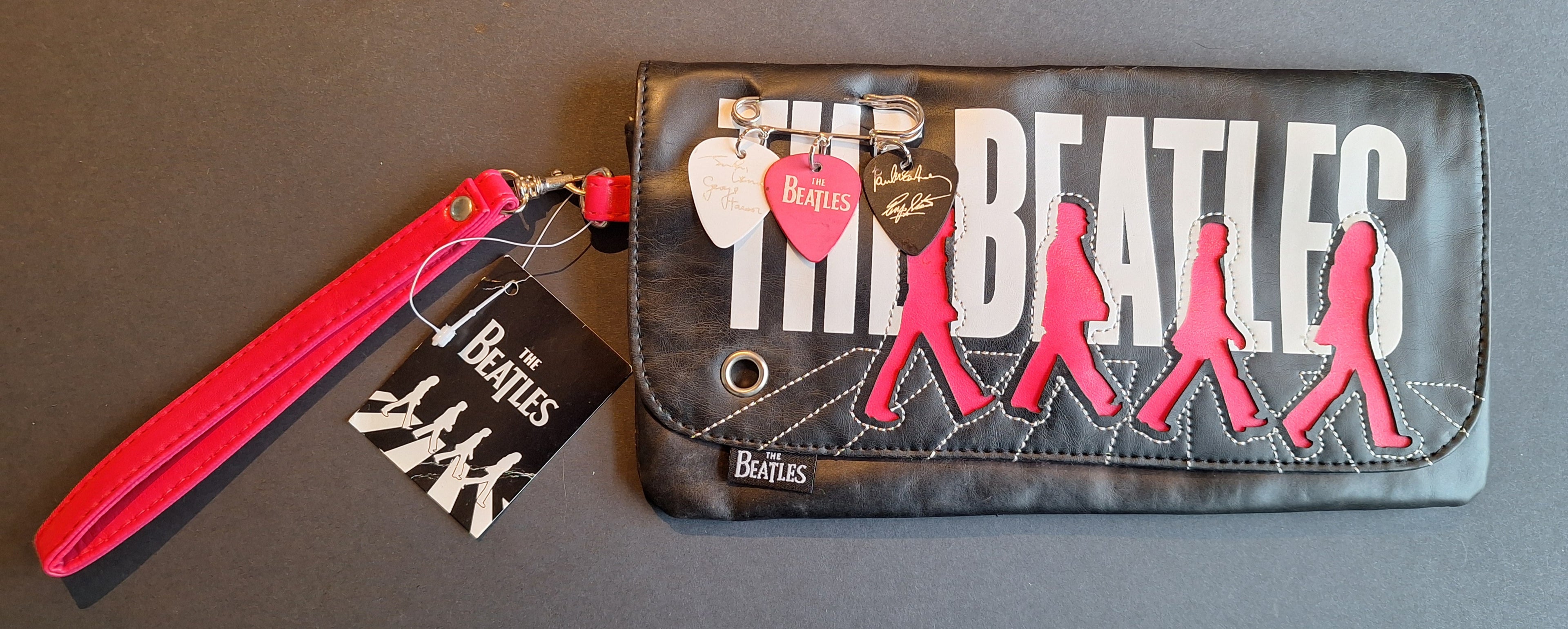 The Beatles Tote Bag – Black with Pink Interior | Official Apple Corps (2008)