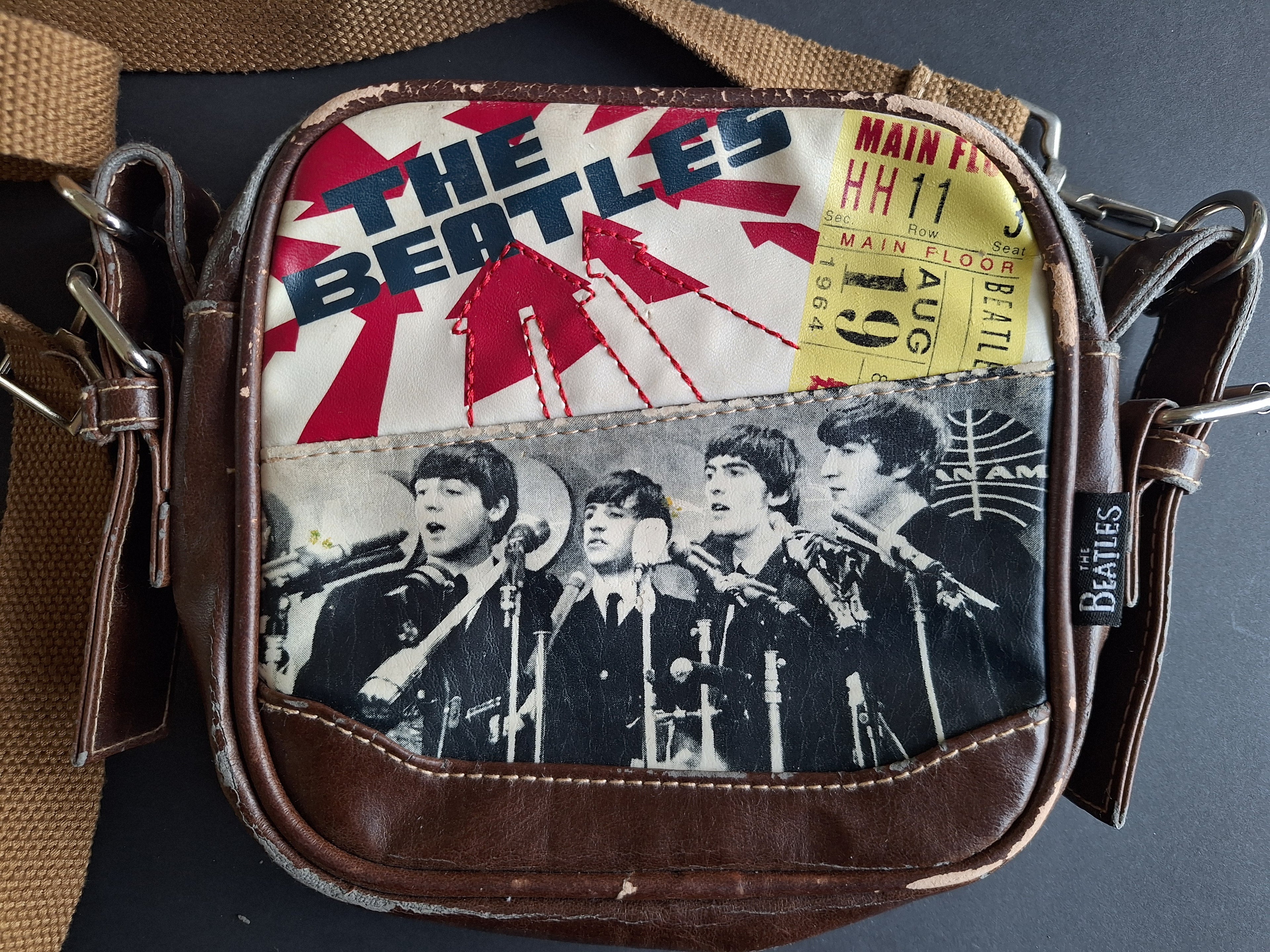 The Beatles Small Shoulder Bag (Brown) | Unique Collector's Item [Vintage]