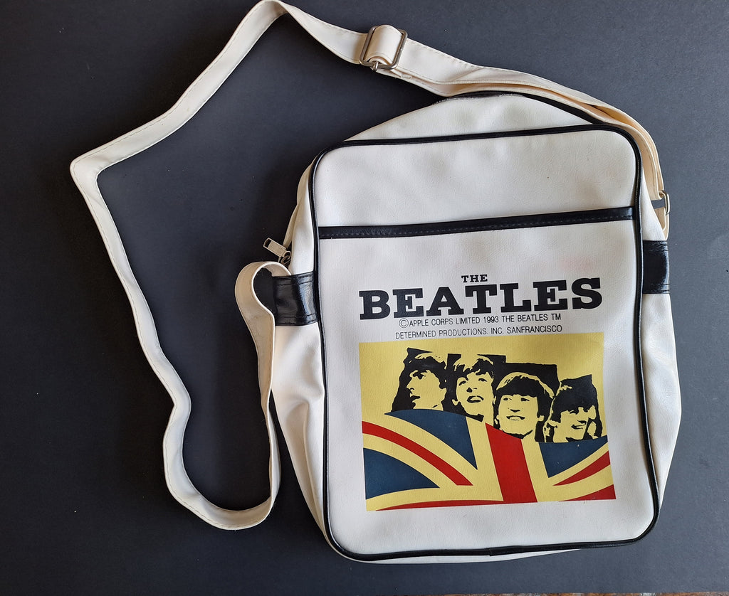 The Beatles Shoulder Bag (White/Black) | Retro Band Bag [Vintage]