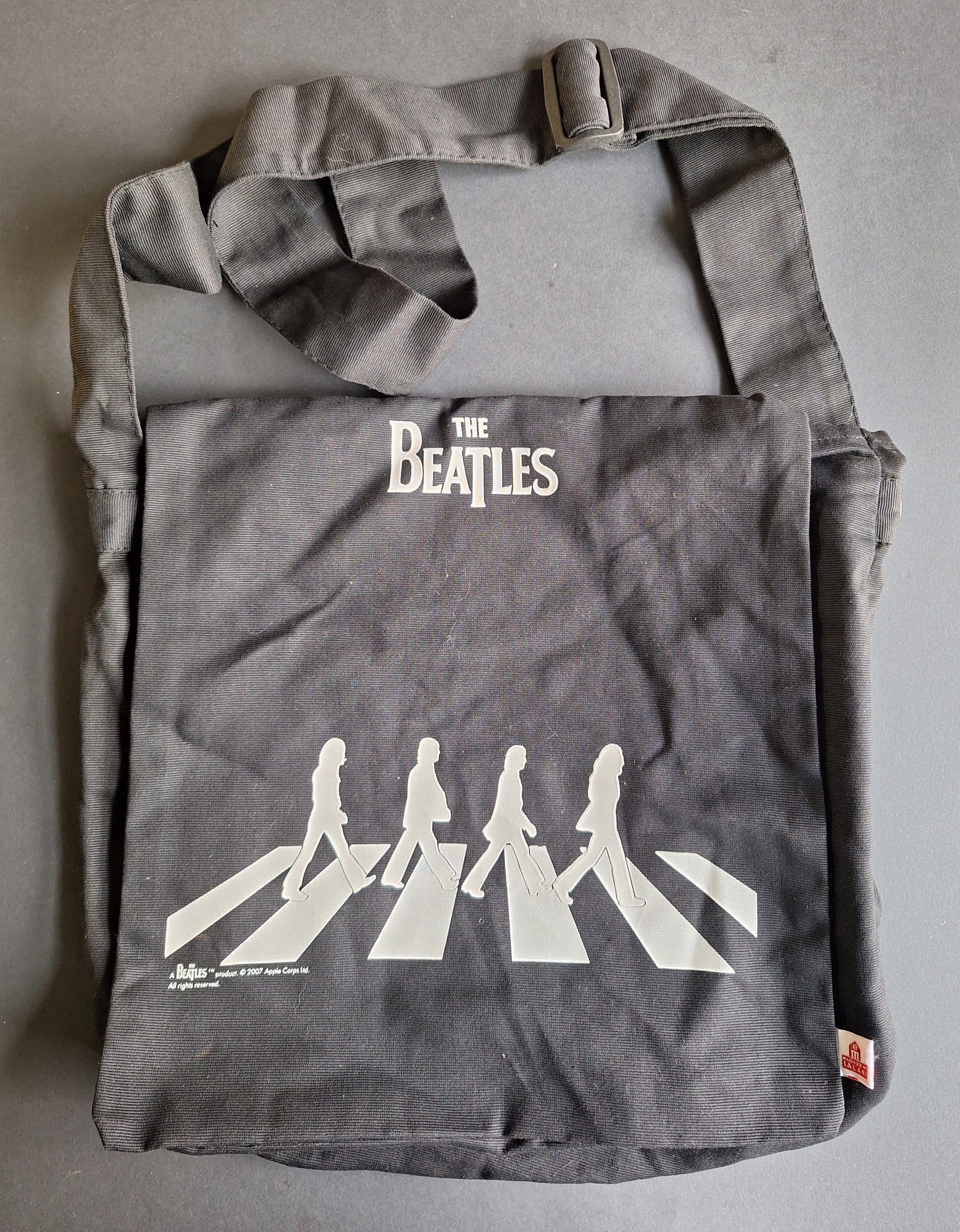 The Beatles Shoulder Bag (Black with White Print) | Abbey Road Design