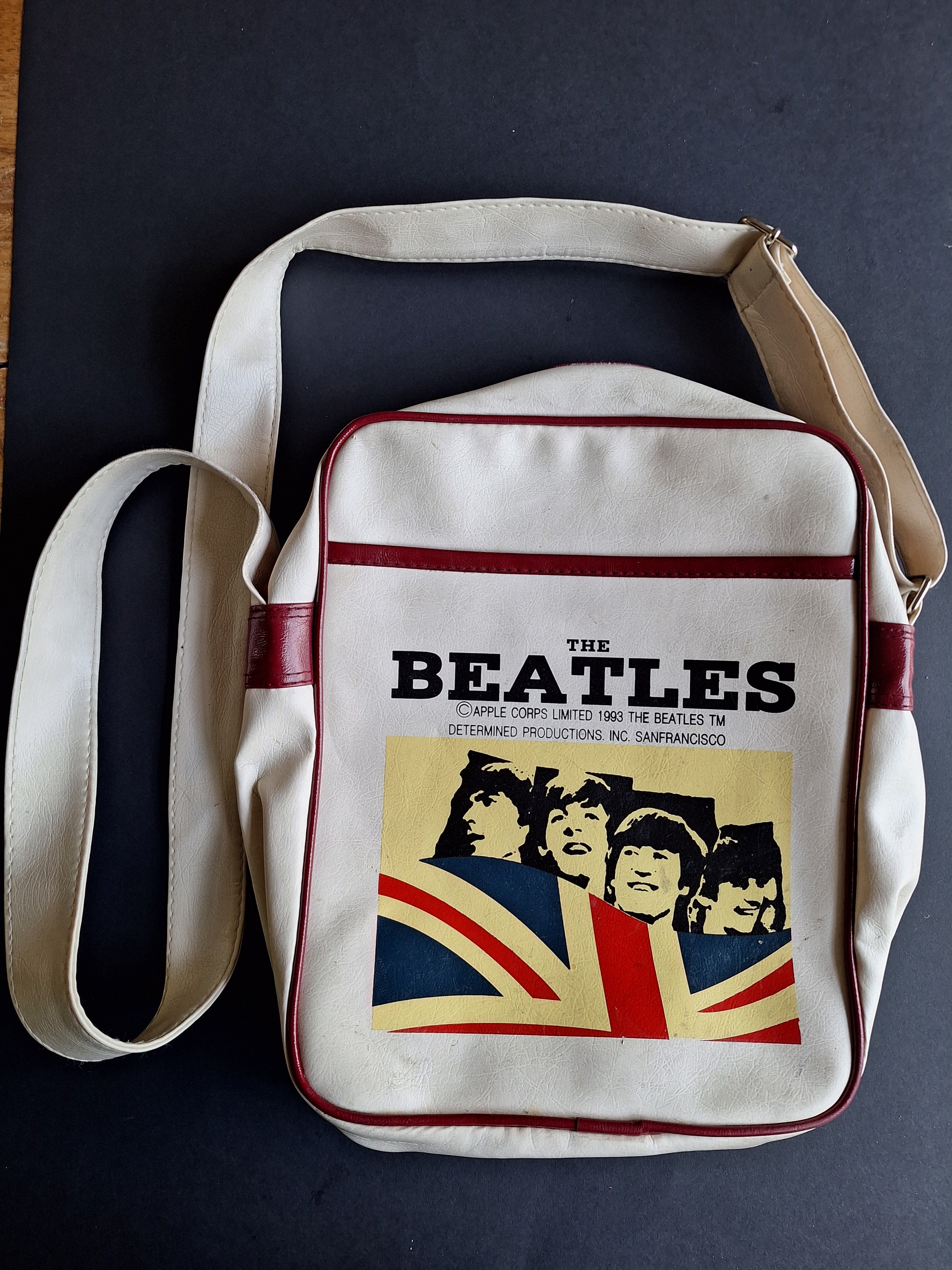 The Beatles Shoulder Bag (White with Bordeaux Red Trim) | Apple Corps 1993