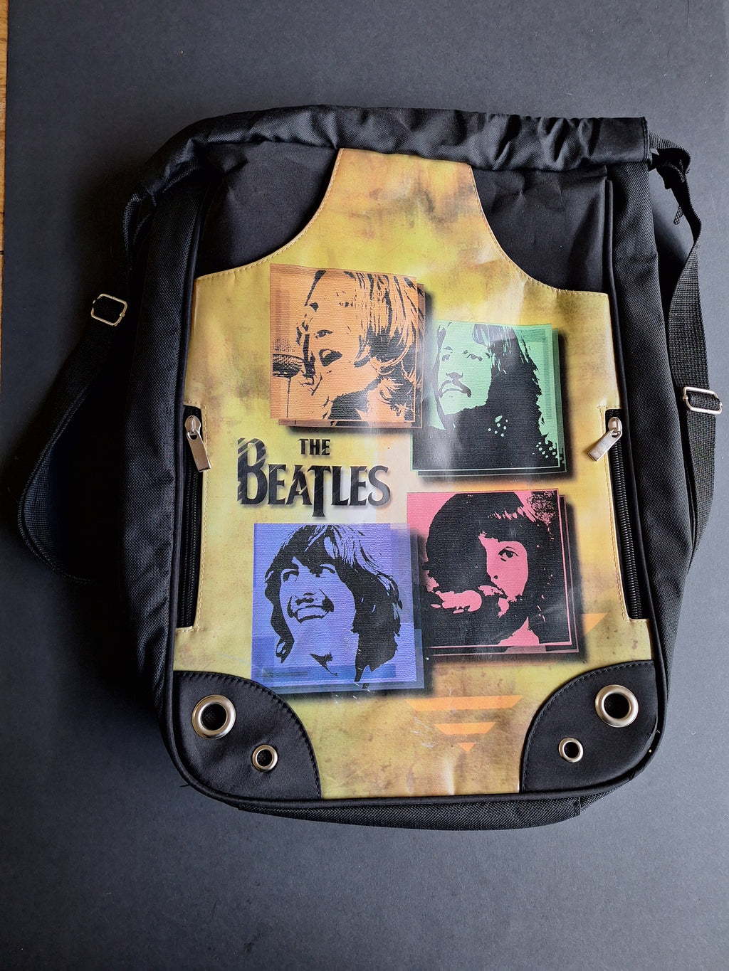 The Beatles Backpack (Black) | Retro Band Design