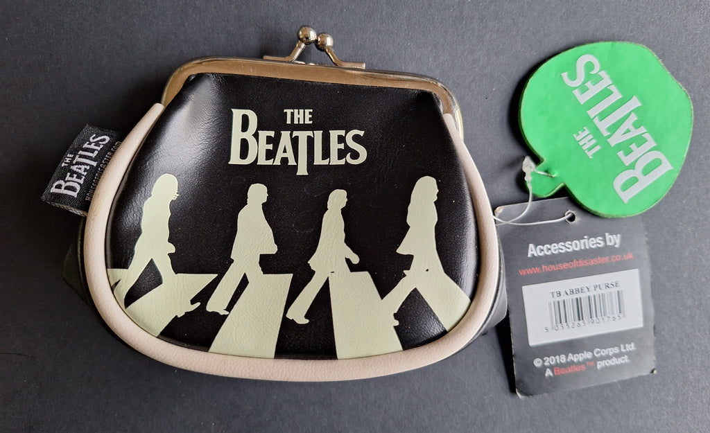 The Beatles Small Wallet (Black with White Trim) | Abbey Road