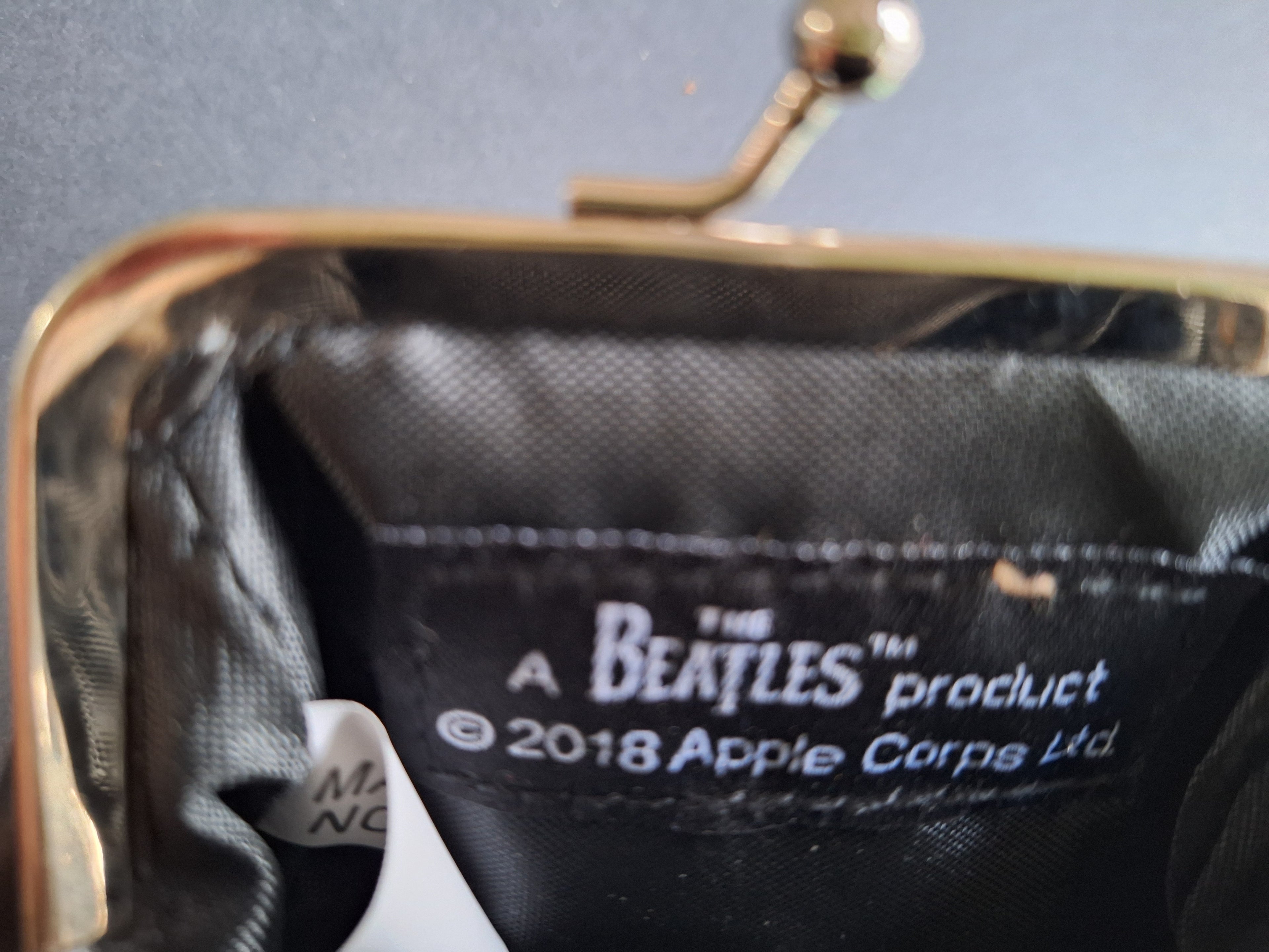 The Beatles Small Wallet (Black with White Trim) | Abbey Road