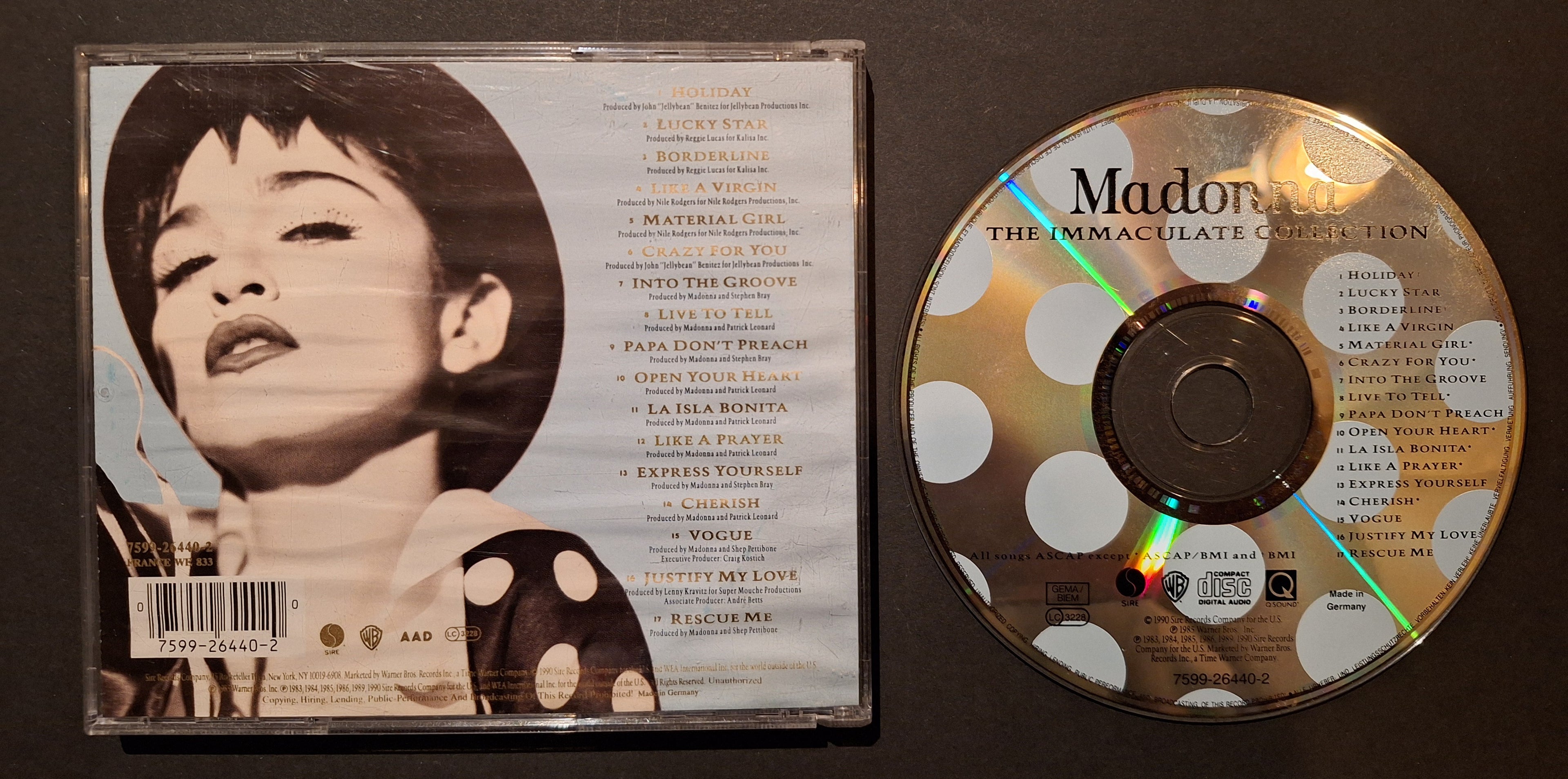CD - Madonna – The Immaculate Collection (Vintage)