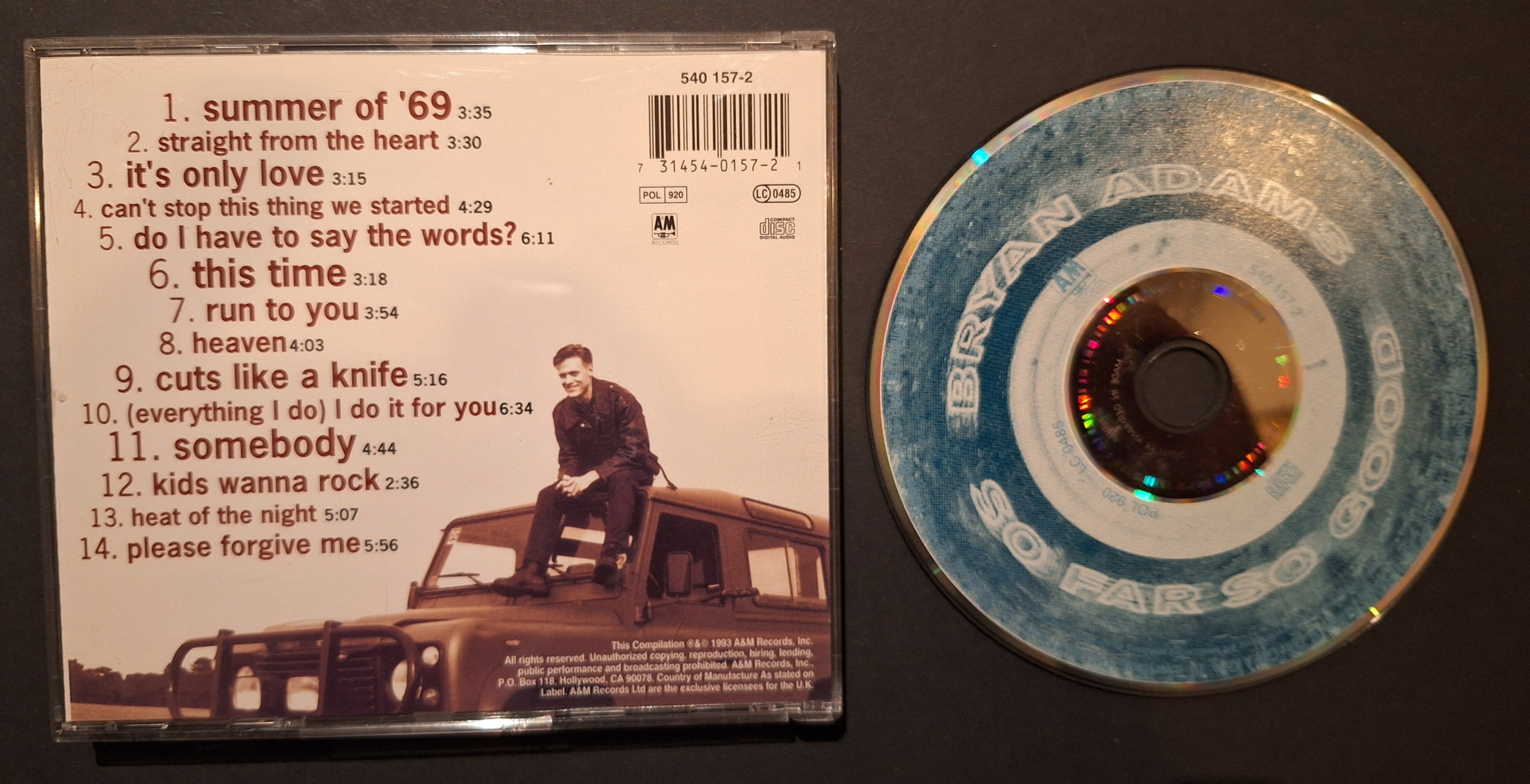 CD - Bryan Adams – So Far So Good (Vintage)