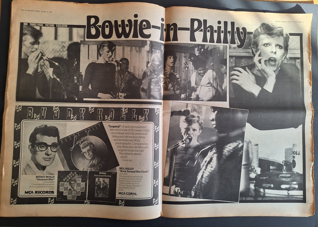 Vintage Music Newspaper Melody Maker – 12 Oct 1974 – David Bowie e.a.
