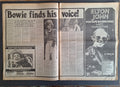 MUSIC POP NEWSPAPER – Melody Maker 14 Sept 1974 – David Bowie / John Lennon – Vintage