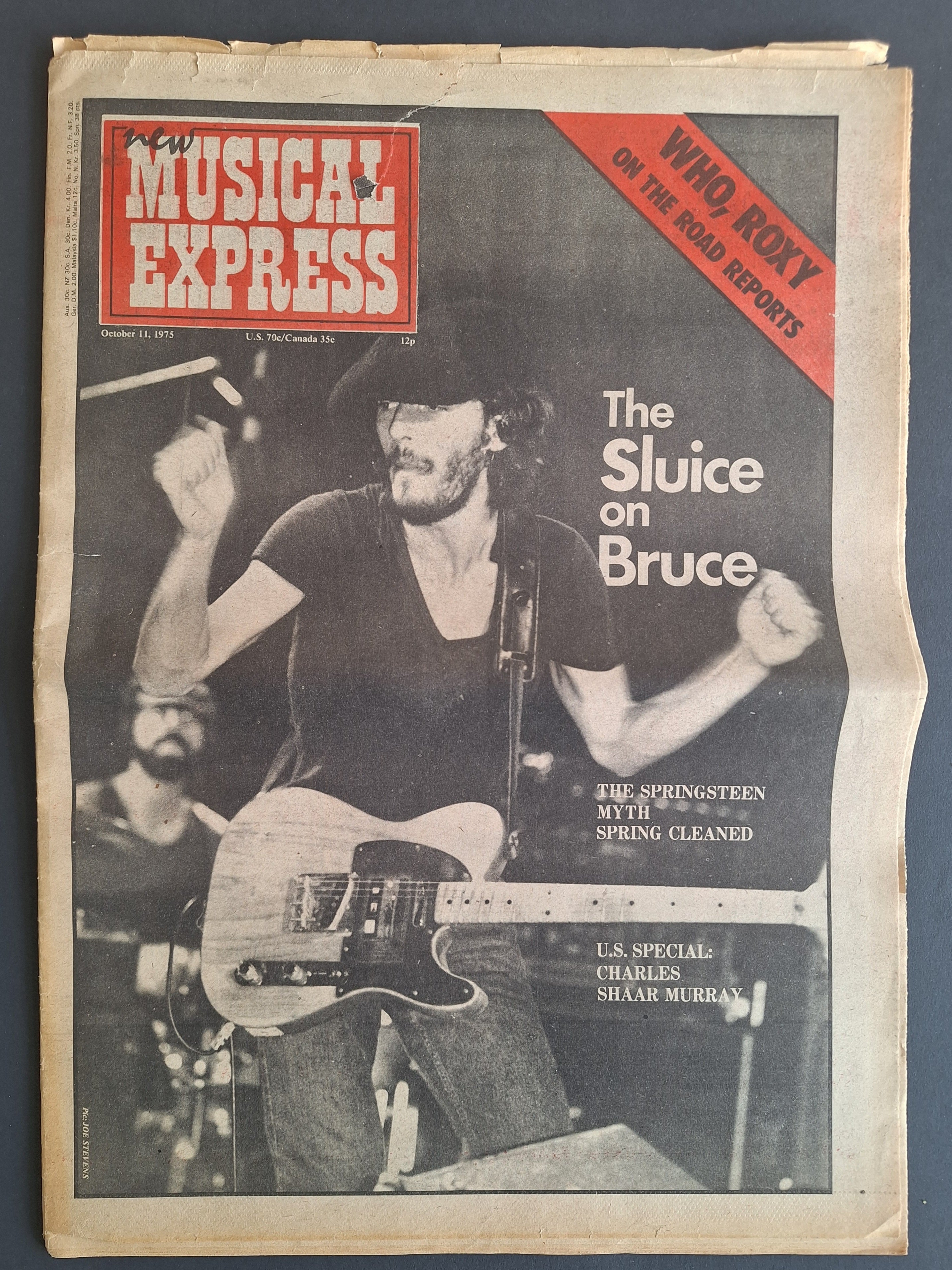 MUSIC POP NEWSPAPER – New Musical Express 11 Oct 1975 – Bruce Springsteen – Vintage NME