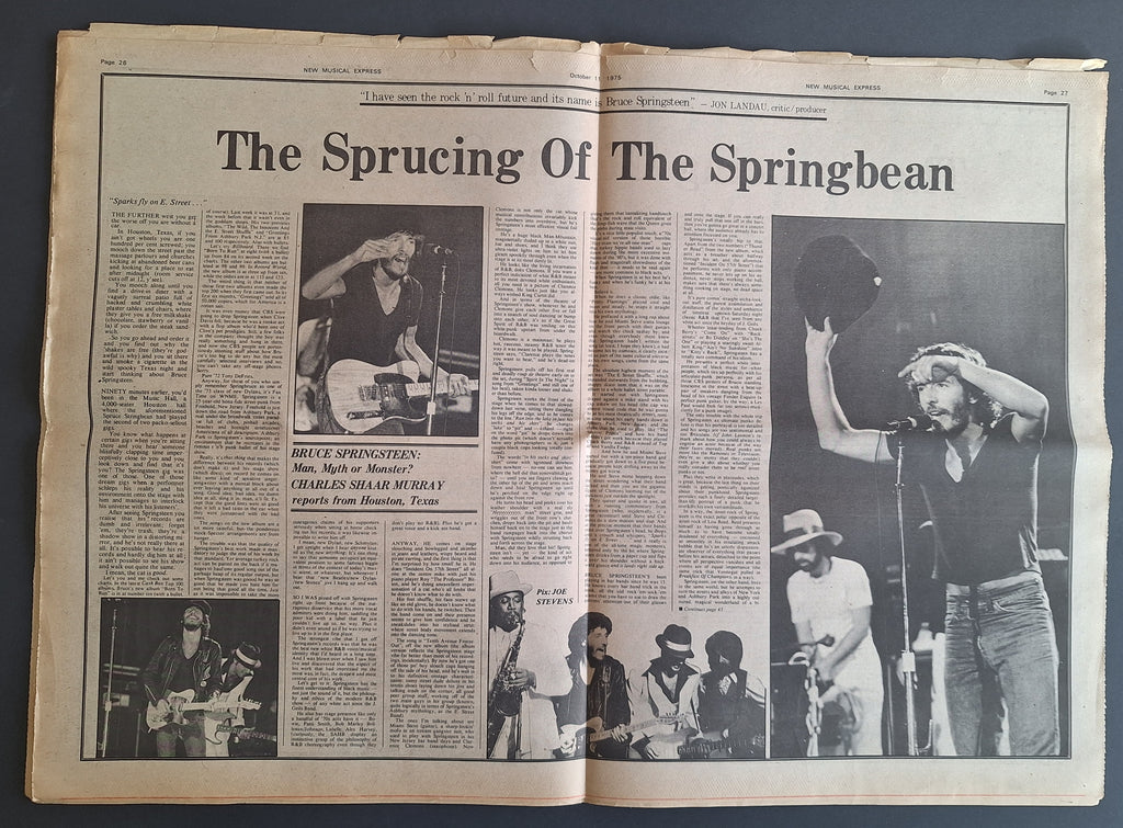 MUSIC POP NEWSPAPER – New Musical Express 11 Oct 1975 – Bruce Springsteen – Vintage NME