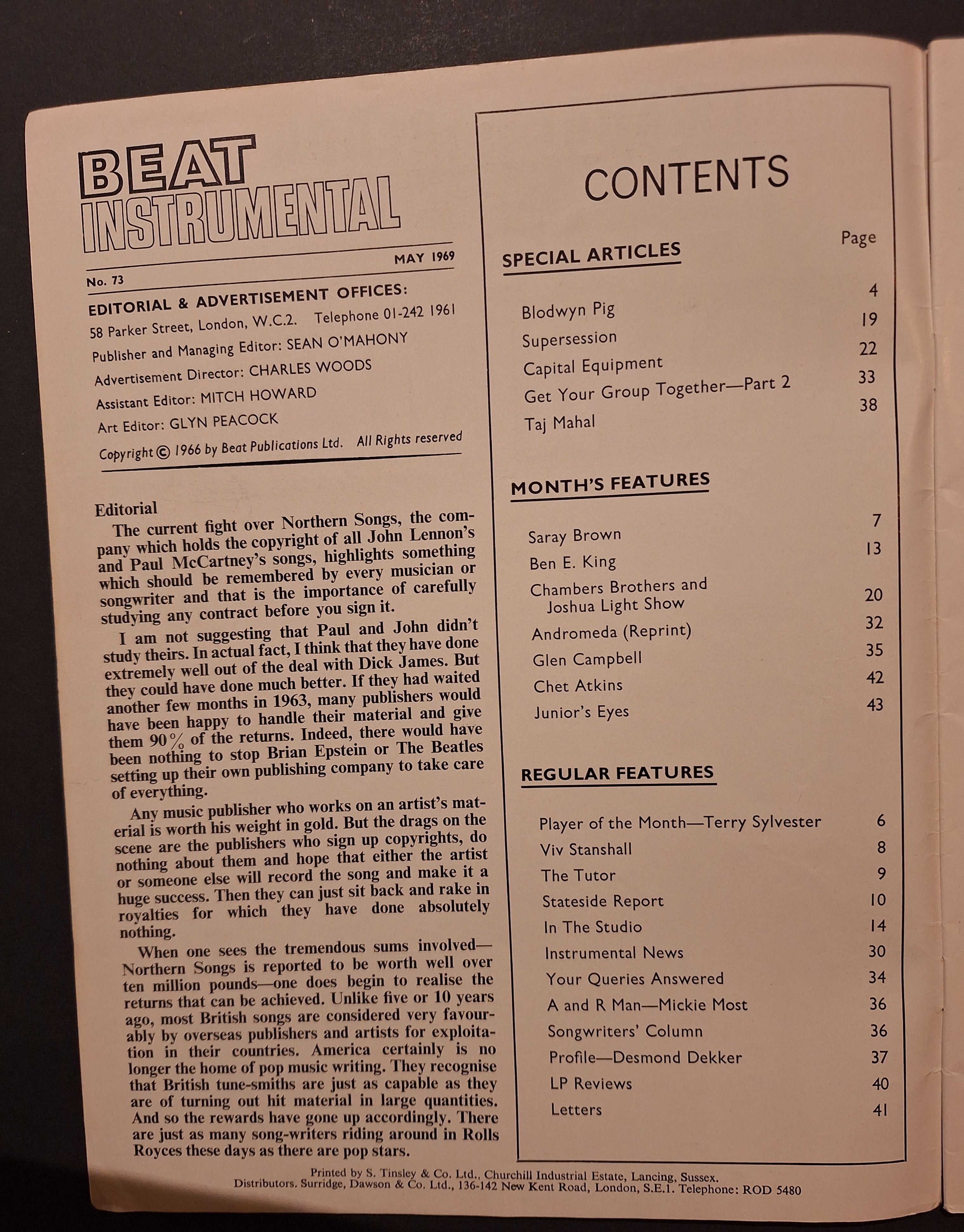 Beat Instrumental – UK, May 1969 Magazine